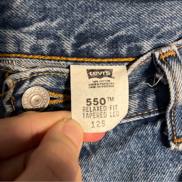VTG Levis 550 Jeans Womens 12 S Blue  Relaxed Tapered Mom  80s Denim - Picture 7 of 12